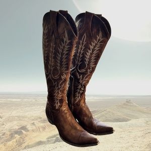 EUC Brown Leather Old Gringo Mayra Cowboy Boots 9.5 *FREE SHIPPING*